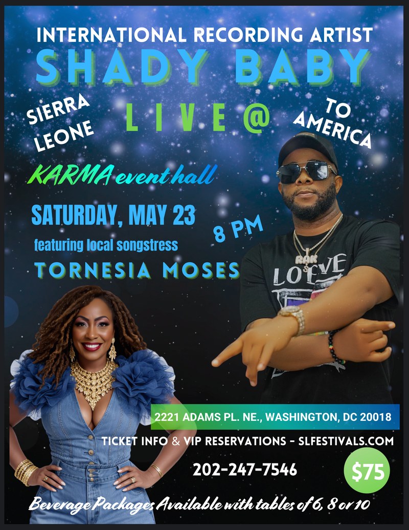 May 23 event flyer, Karma Event Hall, Washington DC